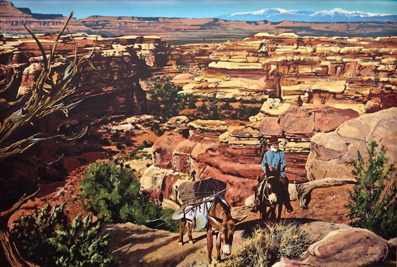 Oleg Stavrowsky, 'Sourdough and Partner': Oleg Stavrowsky b. 1927 Sourdough and Partner Oil on linen 24 x 36 inches Oleg Stavrowsky l/r