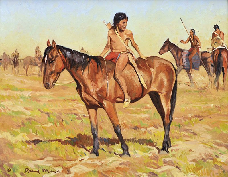 Still Too Young To Fight: David Mann b. 1948 ,Media: Oil on canvas , Dimensions: 20 By 24 Inches