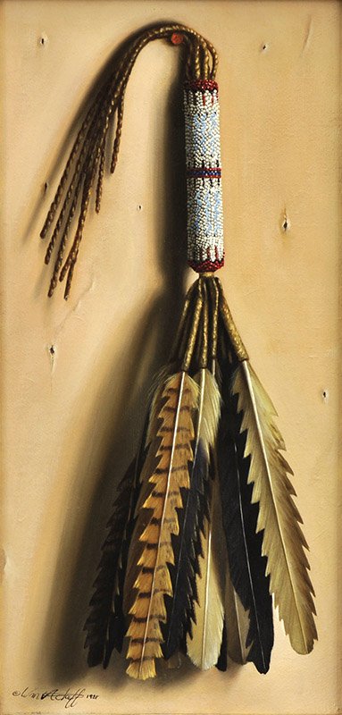 Comanche: William Acheff b. 1947 AOA, NAWA ,Media: Oil on linen, Dimensions: 12 By 6 Inches