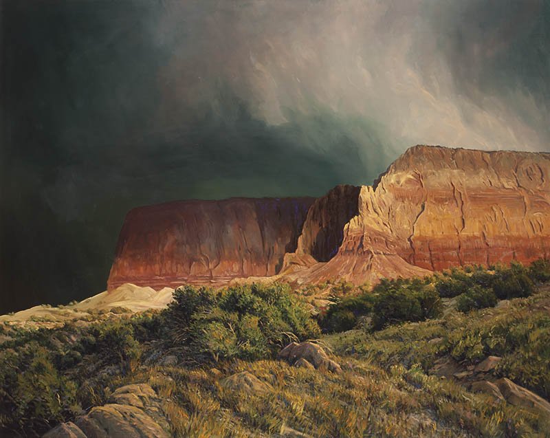 Edge of the Storm: Gordon Brown, b. 1962 | Signed: Gordon Brown, l/r | Media: Oil on linen | Dimensions: 48 by 60 inches