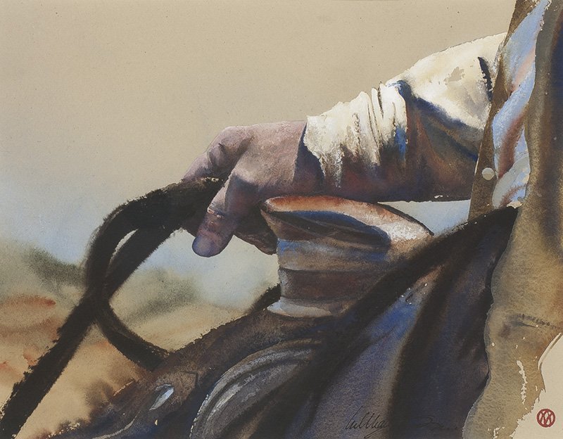 William Matthews, b. 1949 | The Grip: Media: Watercolor on paper | Signed: 'William Matthews [artist's symbol],'l/r | Dimensions: 12.5 by 16.5 inches