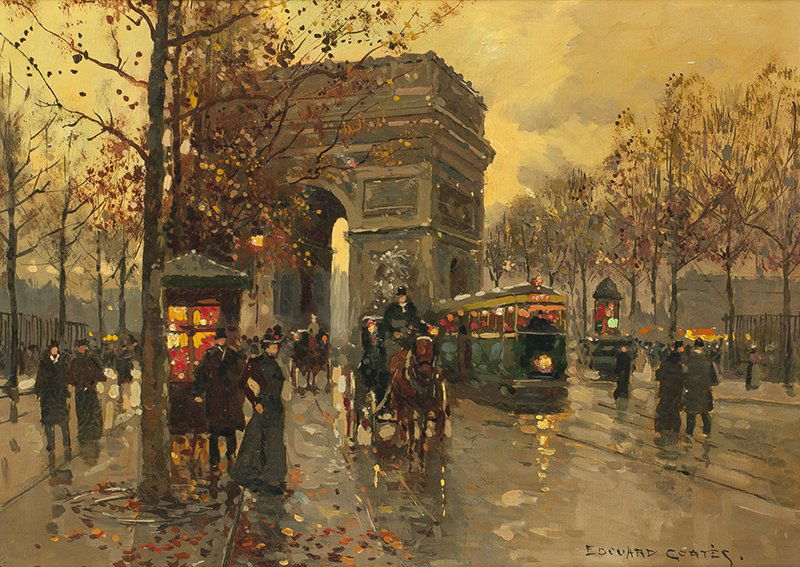Edouard Cortes 1882 - 1969 SAF | Arc de Triomphe: Edouard Cortes 1882 - 1969 SAF | Arc de Triomphe Signed l/r: Edouard Cortes | Media: Oil on linen | Dimensions: 13 by 18 inches