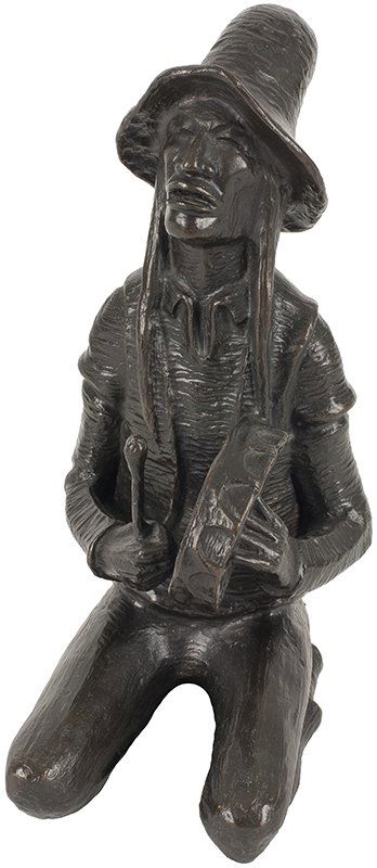 Allan Houser 1914 - 1994 AOA, NAWA | I Sing: Allan Houser 1914 - 1994 AOA, NAWA | I Sing Inscribed underside: Houser [foundry stamp] © '67 2/29 | Media: Bronze | Dimensions: 8 by 3 1/2 by 5 inches