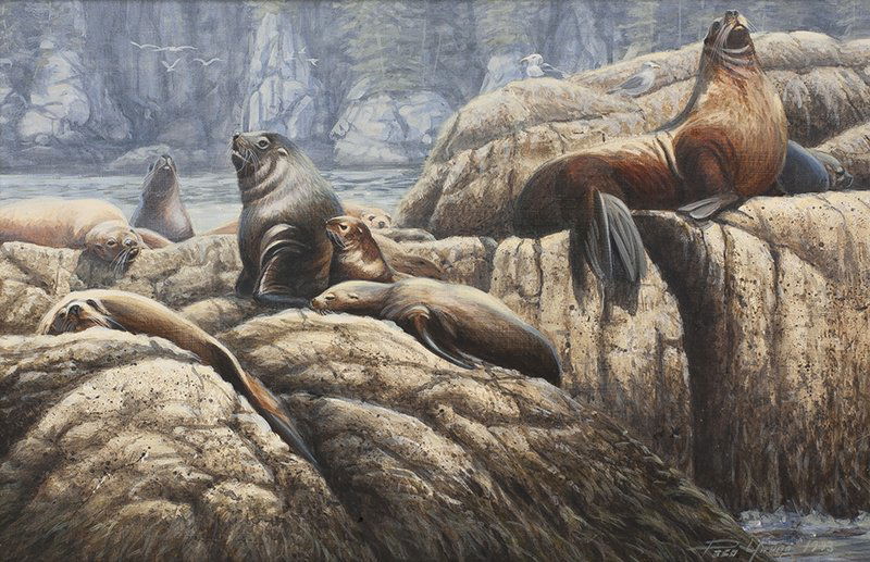 Paco Young 1958 - 2005 | On The Rocks: Paco Young 1958 - 2005 | On The Rocks Signed l/r: Paco Young © 1993 | Media: Acrylic on panel | Dimensions: 8 by 12 inches