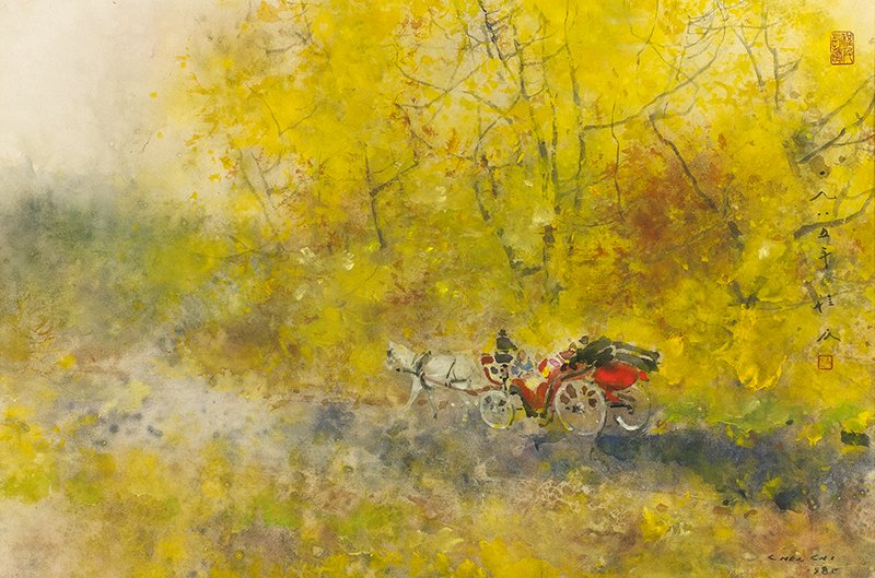 Chen Chi | Autumn Gold, Carriage Ride in Central Park (1 of 1)