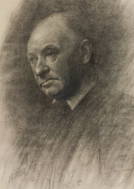 Joseph Henry Sharp | 1859 - 1953 TSA Portrait of Mr.: Joseph Henry Sharp | 1859 - 1953 TSA Portrait of Mr. Bee Signed l/l: JH Sharp; l/r: Mr. Bee 8 1901 Charcoal on paper 19 1/2 by 14 inches