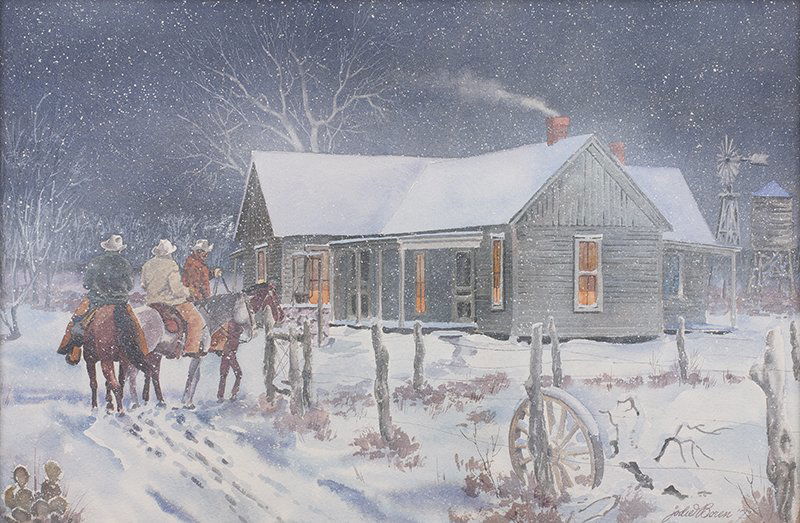 Jodie Boren | b. 1926 Winter Ranch Scene (1 of 1)