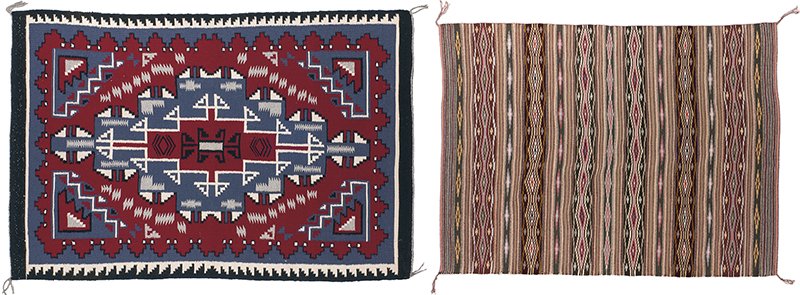 Unknown Maker  Lot of 2 Navajo Rugs (1 of 1)