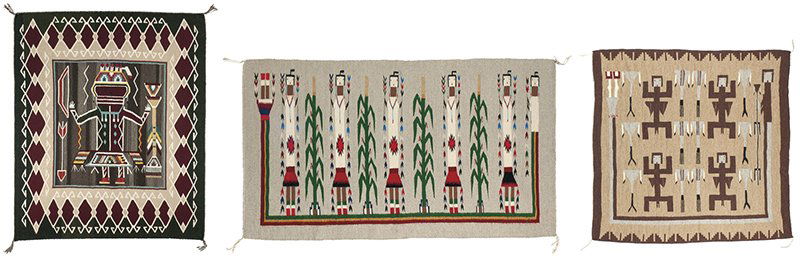 Unknown Maker  Lot of 3 Yei Rugs (1 of 1)