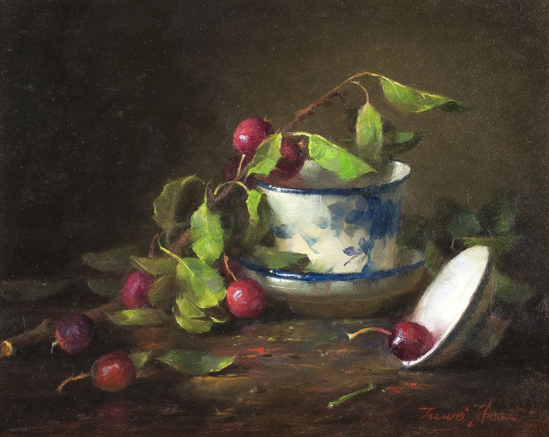 Jie-Wei Zhou | b. 1962 Crimson and Cobalt (1 of 1)