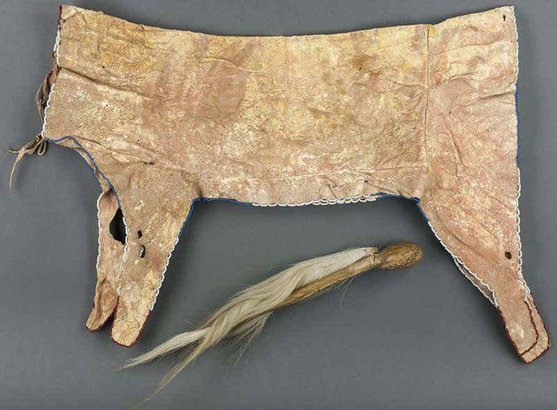 Plains Reservation Pipe Bag & Horse Hair Club (ca. 1890 (1 of 1)