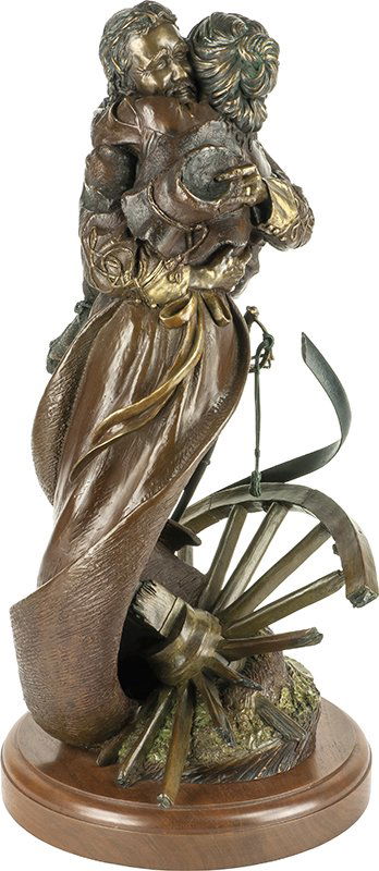 James Nathan Muir | The Homecoming: Artist: James Nathan Muir | b. 1945 SAHA Title: The Homecoming Inscribed base of bronze: © 1994 James N. Muir SAHA 5/30 Media: Bronze Dimensions: 22 1/2 by 12 by 12 inches