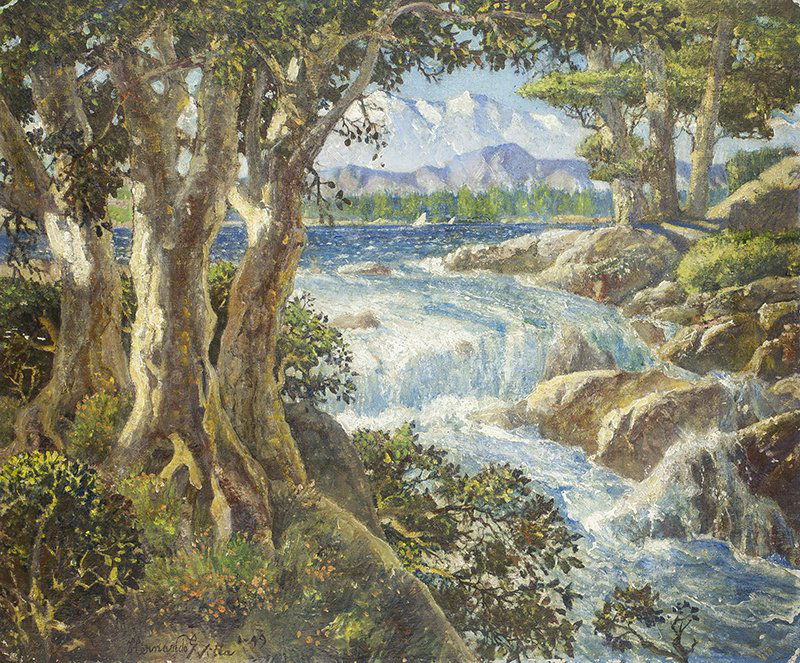 Hernando Villa | Landscape with Waterfall (1 of 1)
