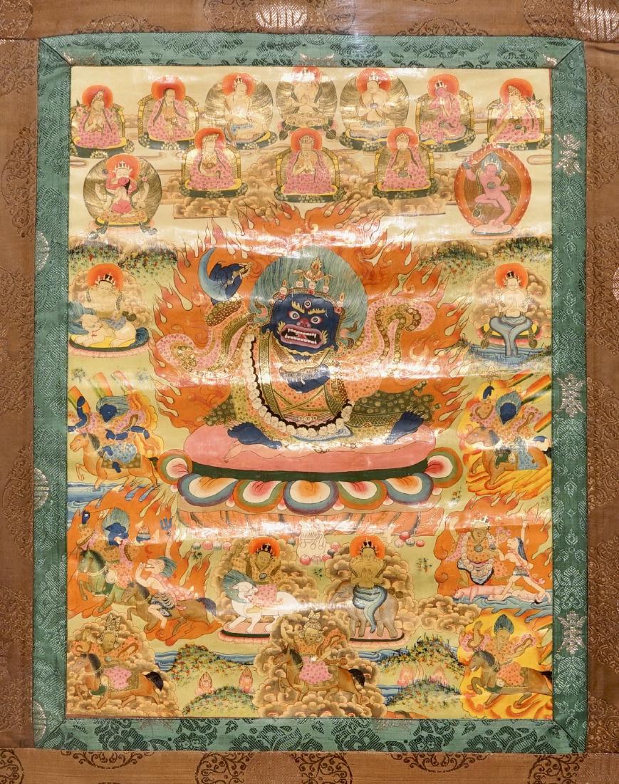 A thangka depicting Mahakala, Tibet or Nepal, 19/20th (1 of 2)