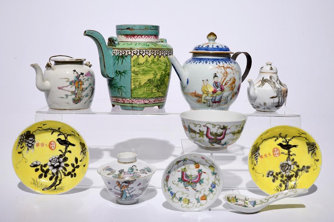 A varied lot of Chinese famille rose, Yixing and (1 of 9)