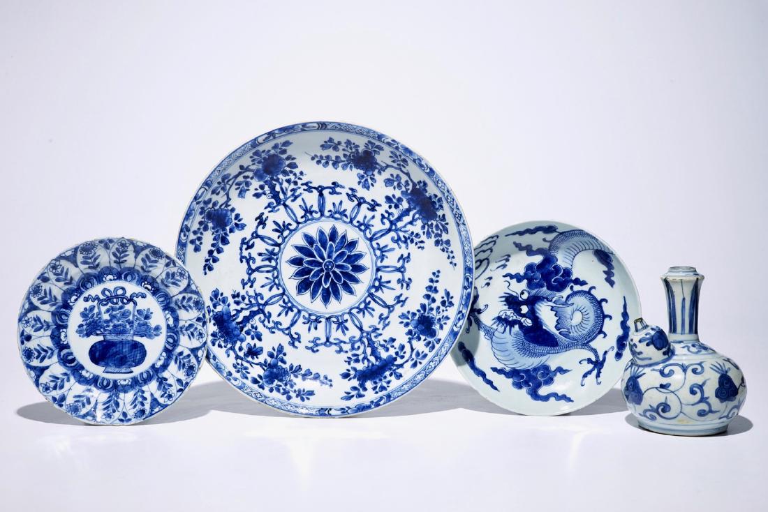A Chinese blue and white kendi, Ming, Wanli and three (1 of 9)