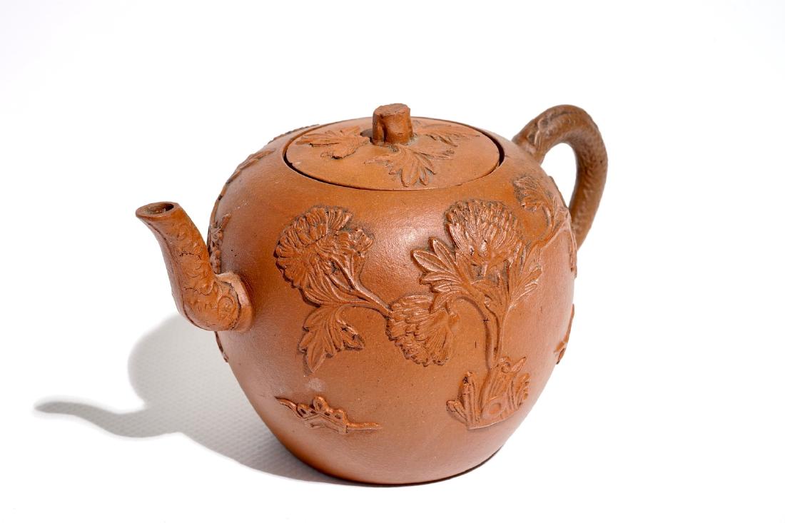 A Chinese Yixing stoneware teapot and cover with (1 of 7)