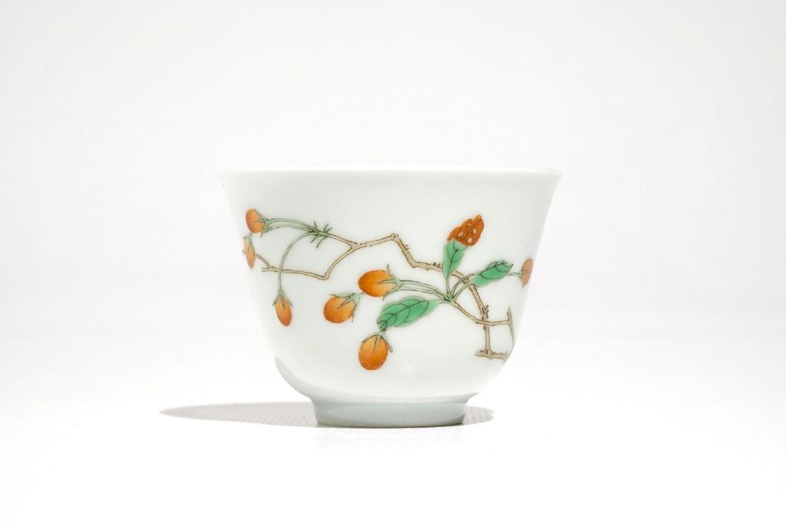 A Chinese famille verte cup with goji branches, Kangxi (1 of 6)