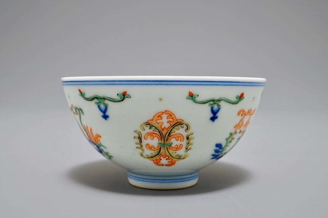 A Chinese doucai bowl, Republic, 20th C.: A Chinese doucai bowl, Republic, 20th C. H.: 5,5 cm - Dia.: 10 cm We have more lots available exclusively on our website www.rm-auctions.com! Condition reports and high resolution pictures are availab