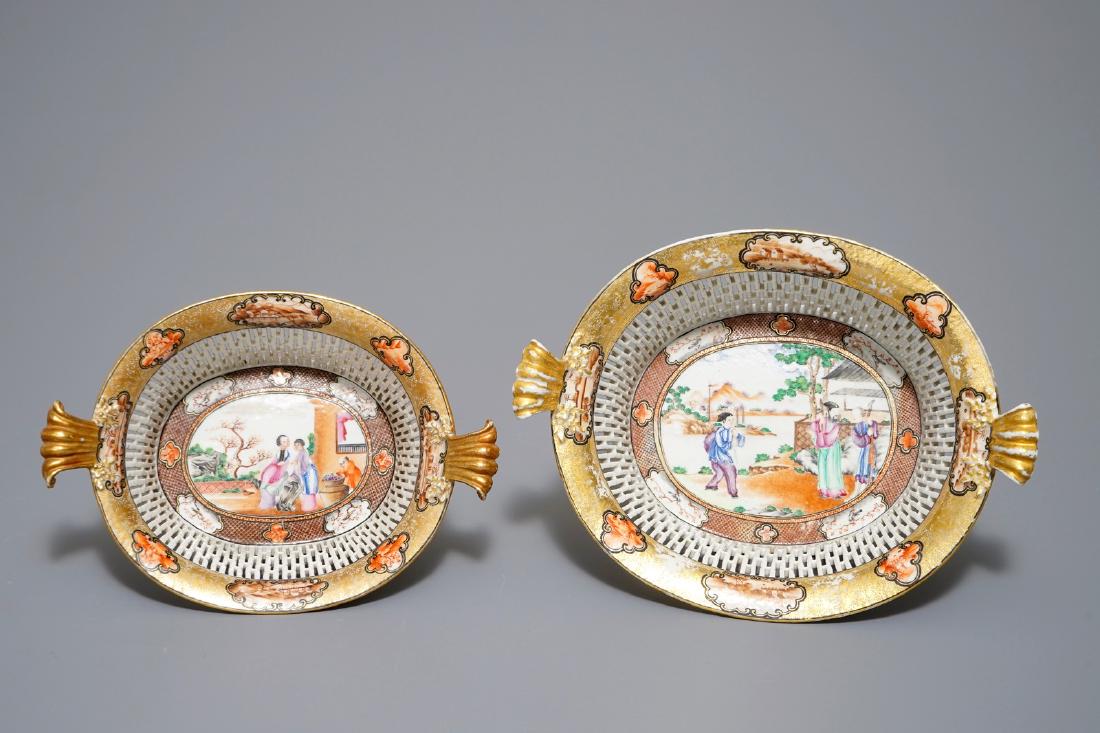 Two Chinese famille rose Rockefeller pattern (1 of 7)