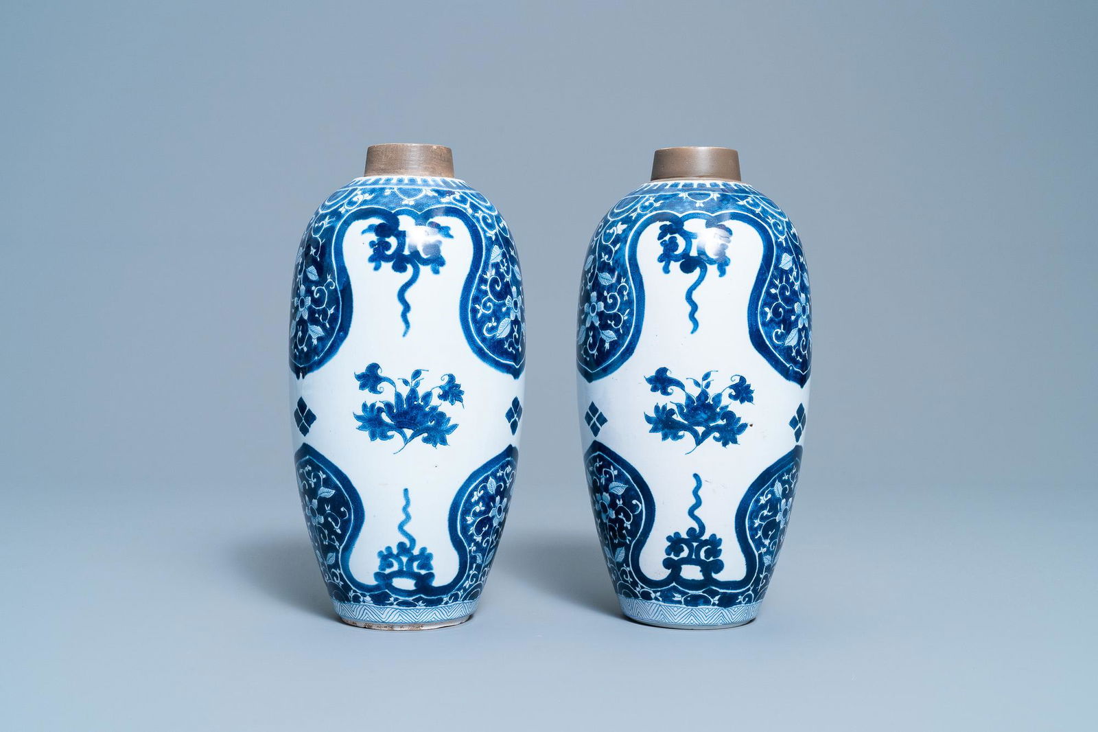 A pair of Dutch Delft blue and white chinoiserie (1 of 6)