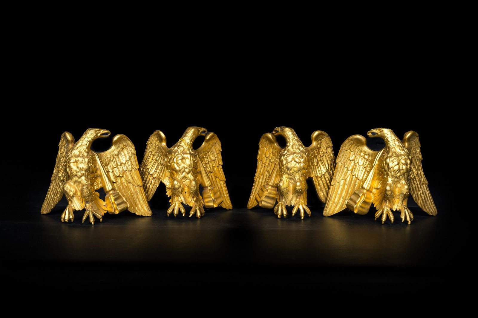 Four gilt bronze eagles, 19/20th C. (1 of 3)