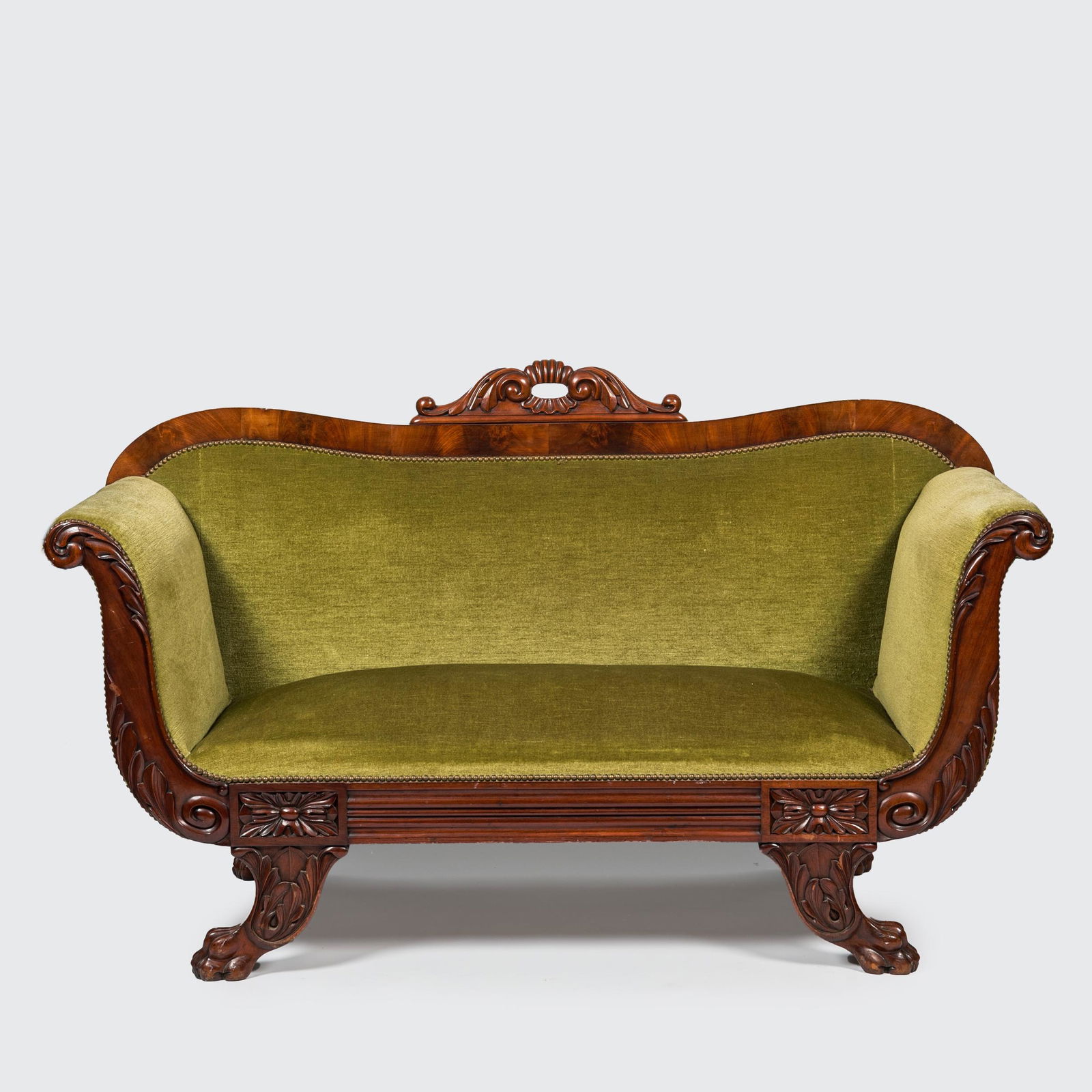 A German Biedermeier sofa, 19th C. (1 of 2)