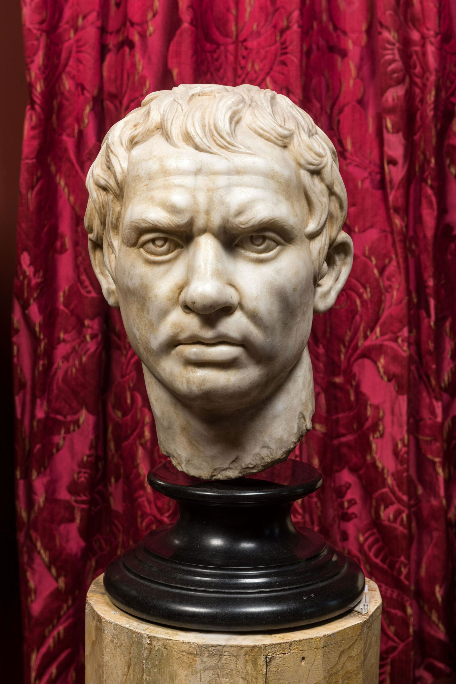 A marble head of a Roman emperor after the antique, probably Italy, 19th C. (1 of 3)