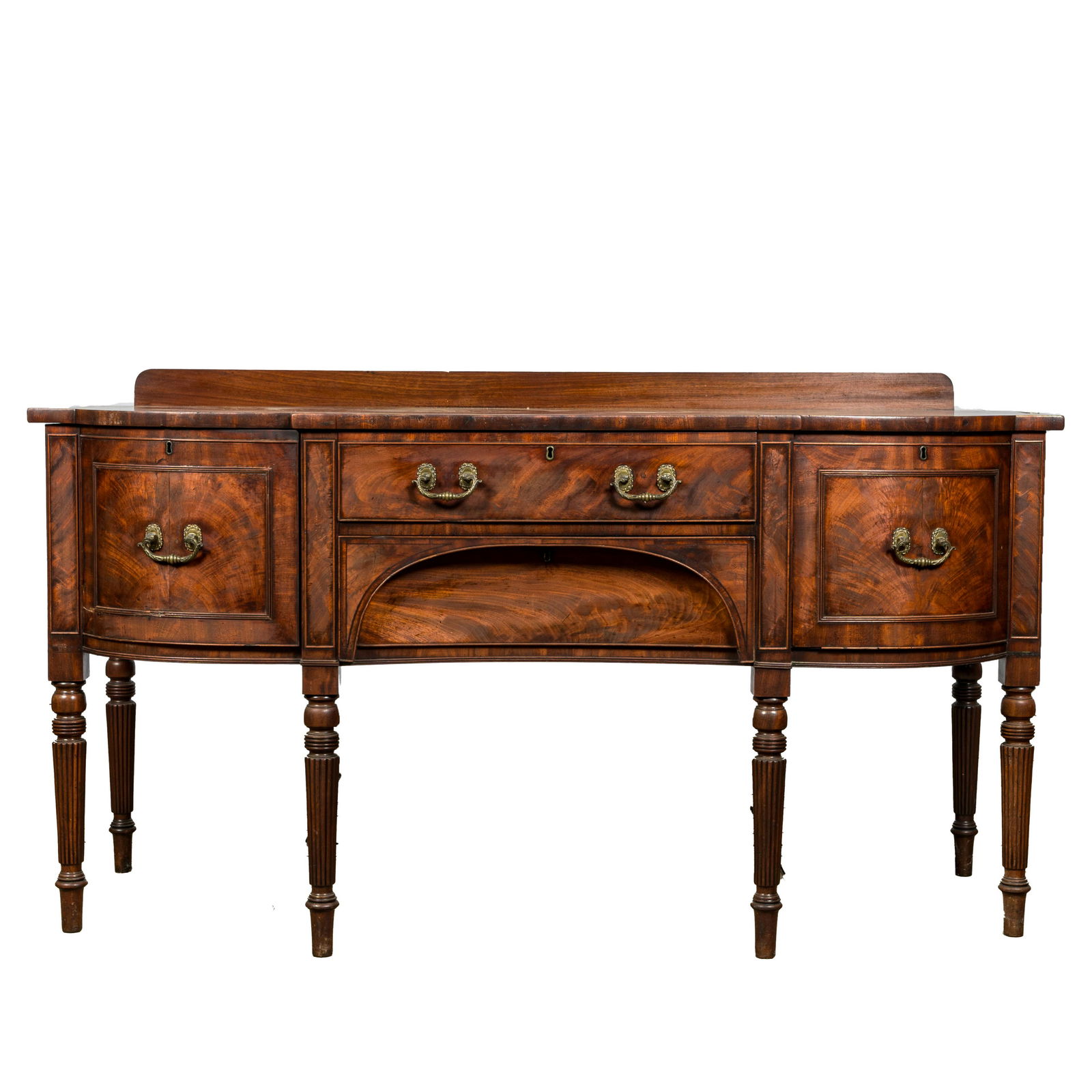 An English mahogany sideboard, 19th C. (1 of 2)
