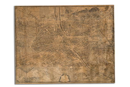 Michel Etienne Turgot (1690-1751): Map of Paris, engraved on paper and mounted on wooden frames, ca. (1 of 12)