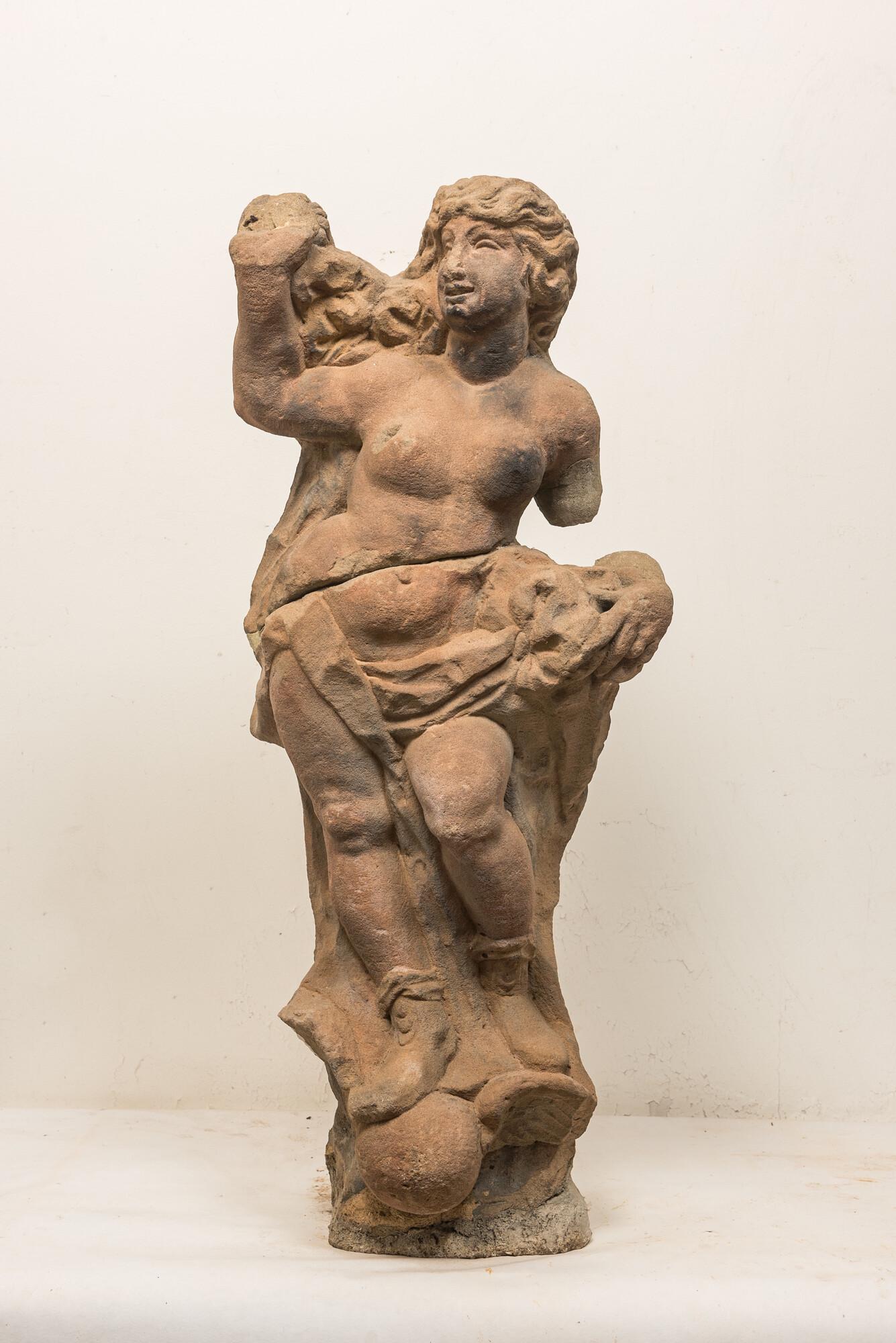 A stone figure of Saint Sebastian, 17th C. (1 of 1)