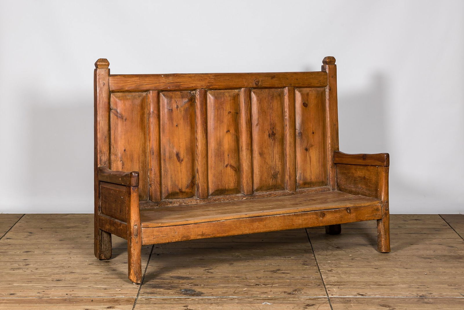 A large Spanish hall bench, 18th C. (1 of 2)
