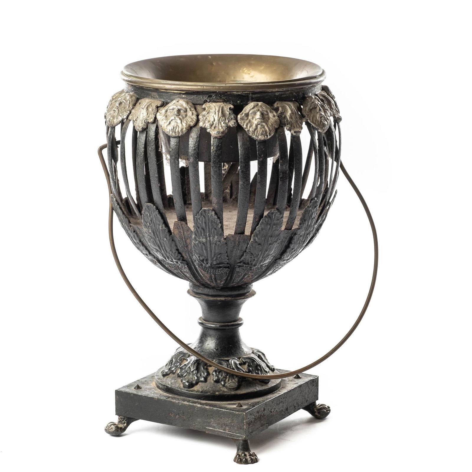 A patinated bronze coal bucket, probably France, 19th C. (1 of 4)
