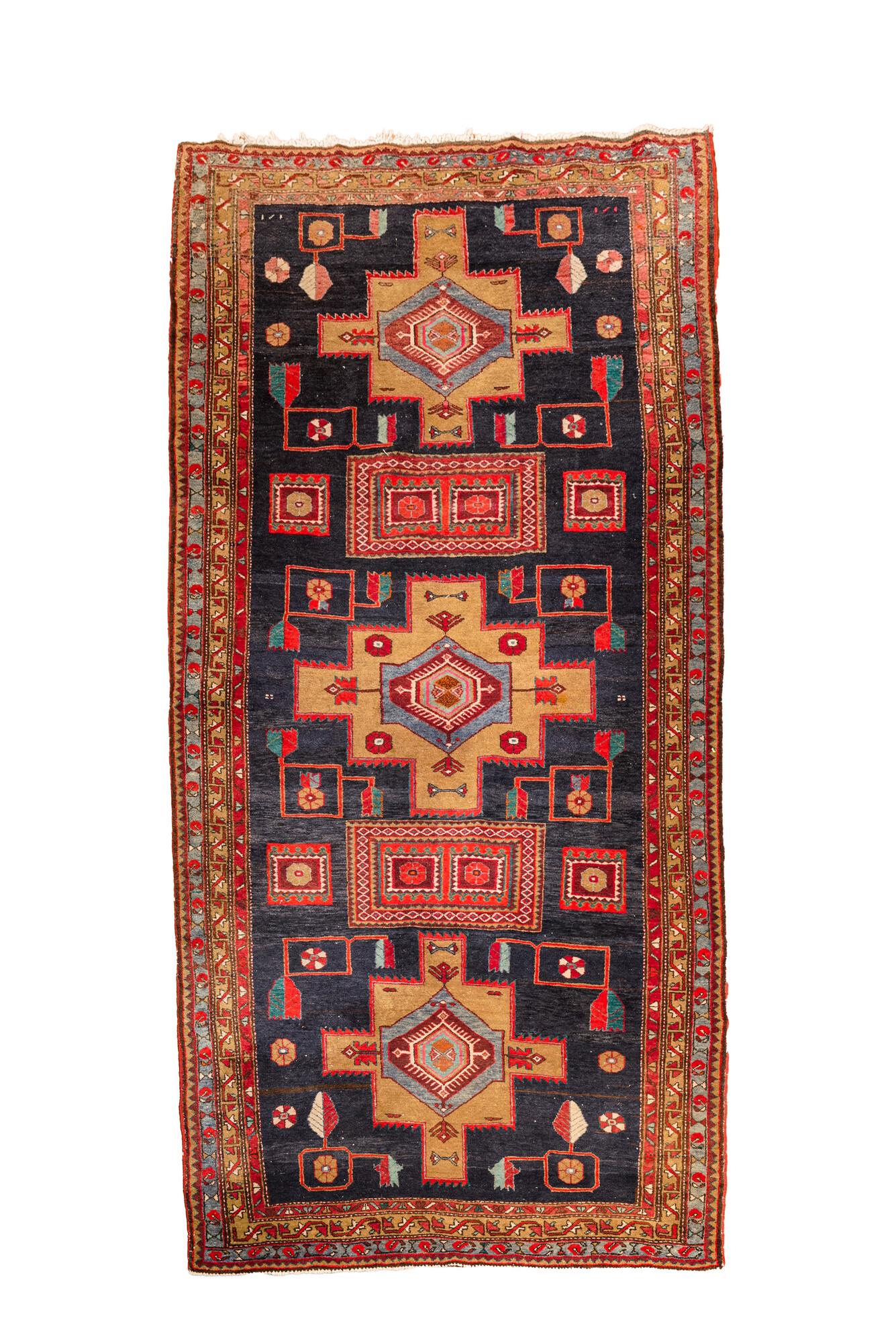 A large rectangular ornamental Meshkin rug, Northwest-Persia, 19/20th C. (1 of 3)