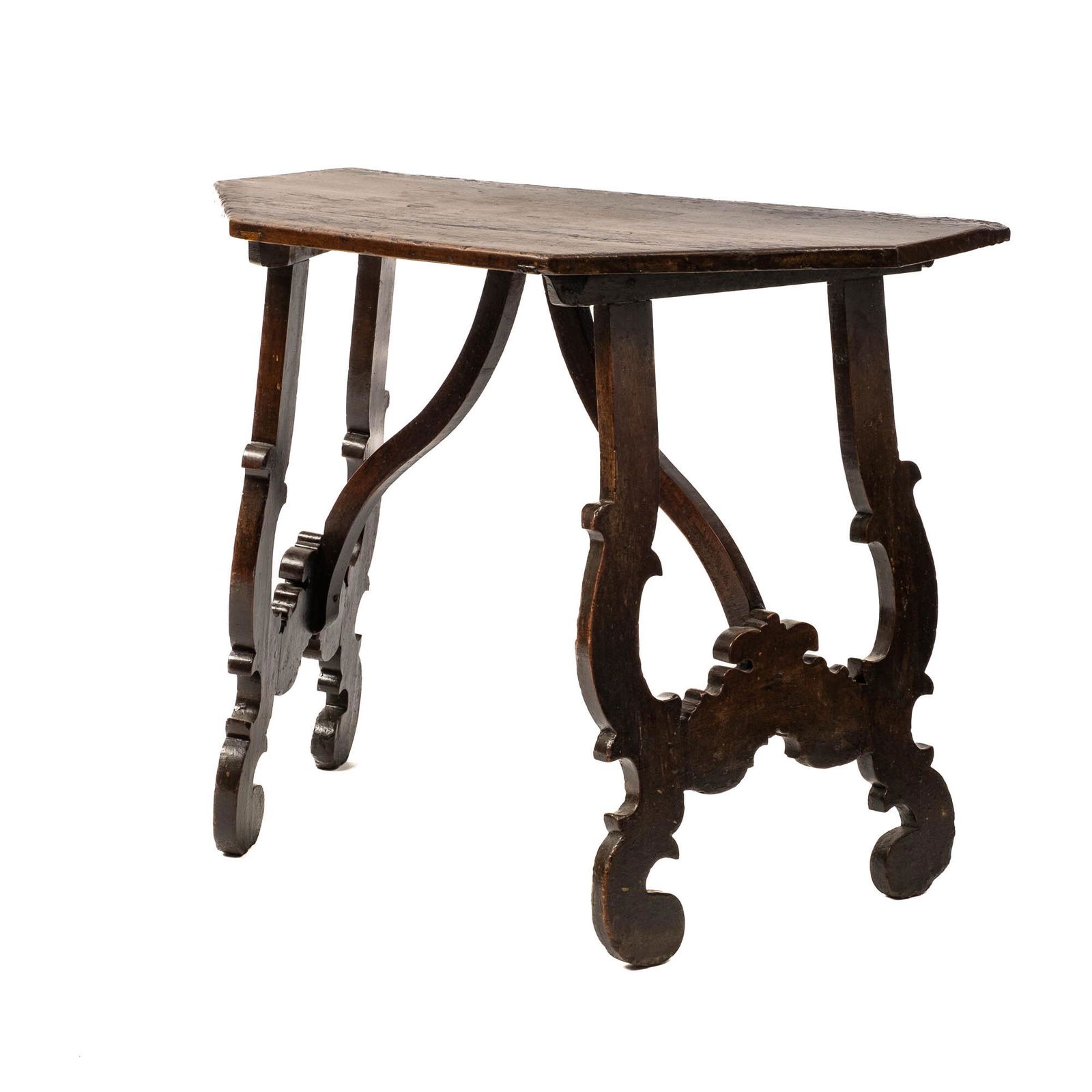 A wooden console table, Southern Europe, 17/18th C. (1 of 6)