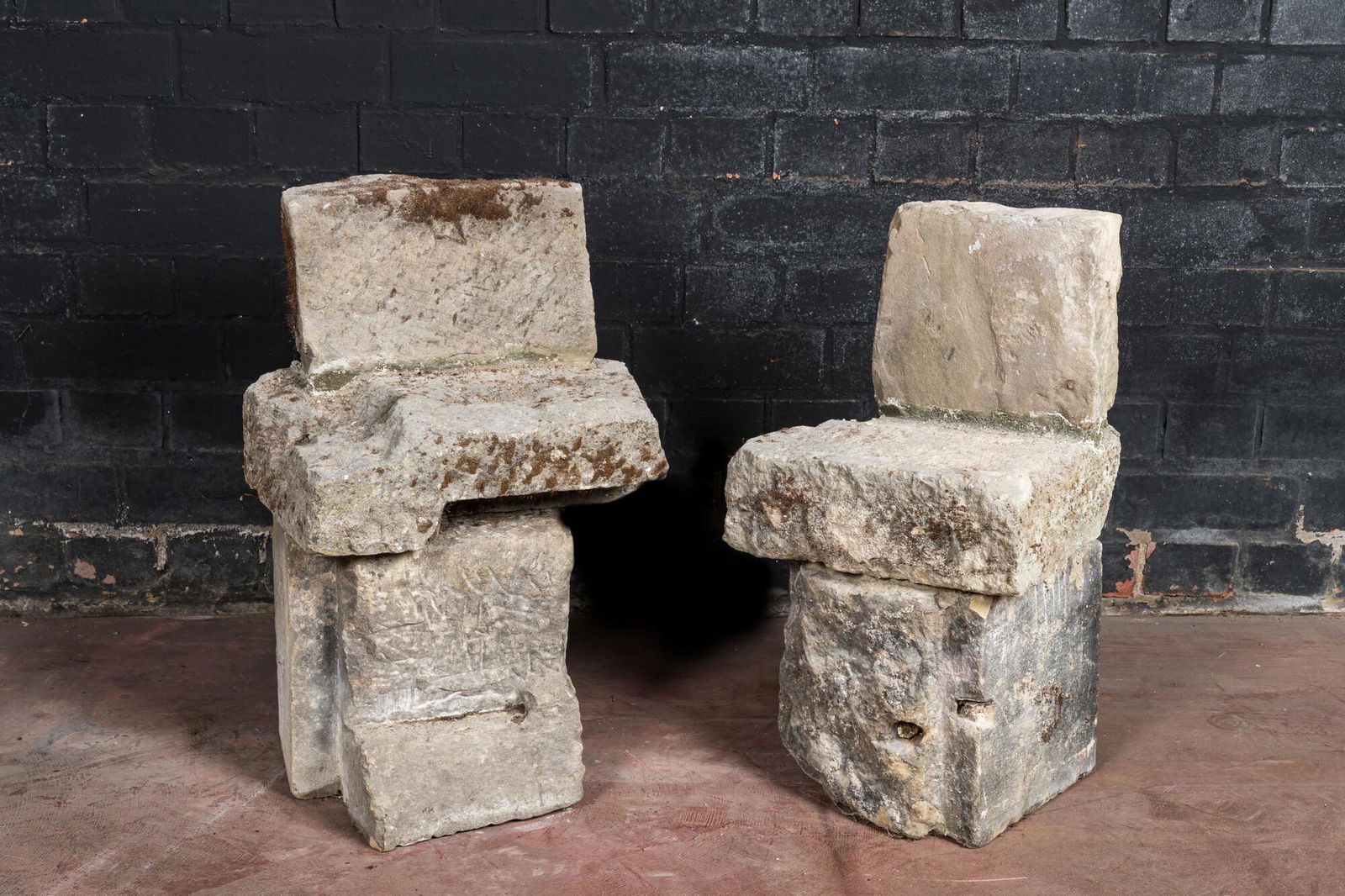 Two garden seats composed of old architectural stone fragments, 15th C. and later (1 of 1)