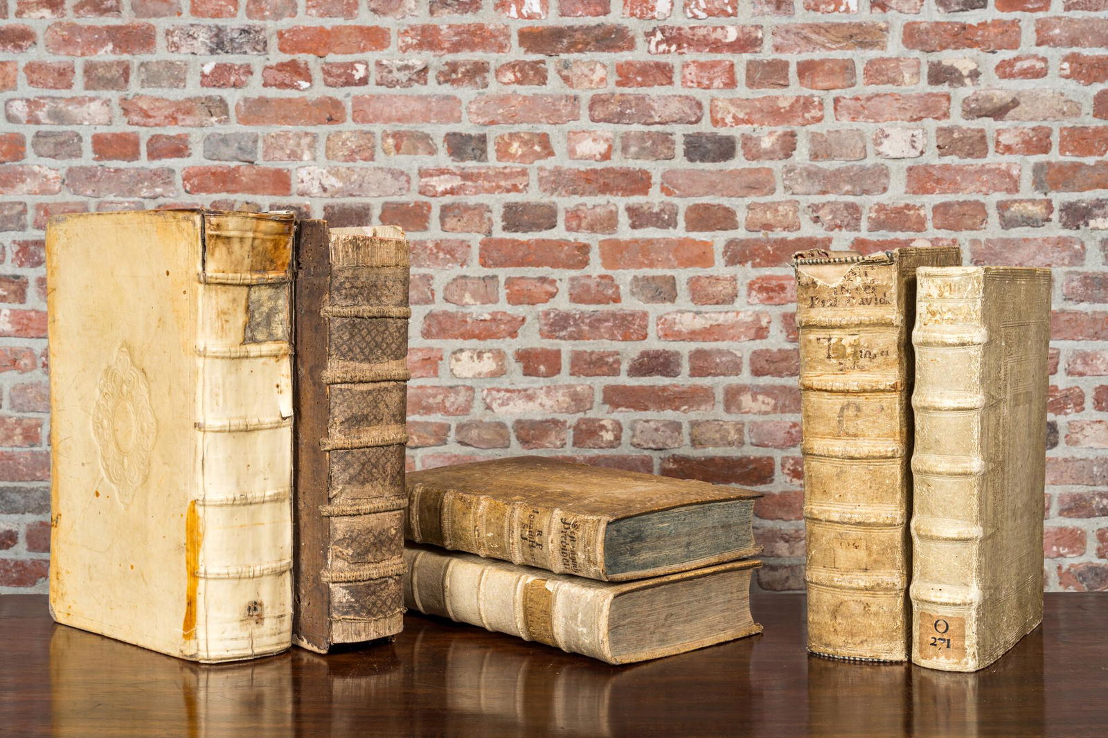 A varied collection of six books on religious themes and after the ancients, 17/18th C. (1 of 4)