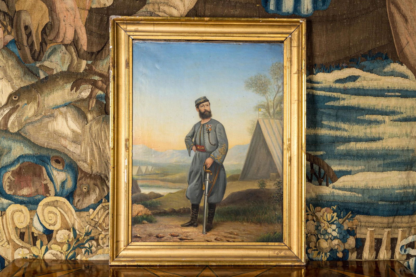 Oswald Marie (19th C.): Papal Zouave, oil on canvas, dated 1874 (1 of 3)