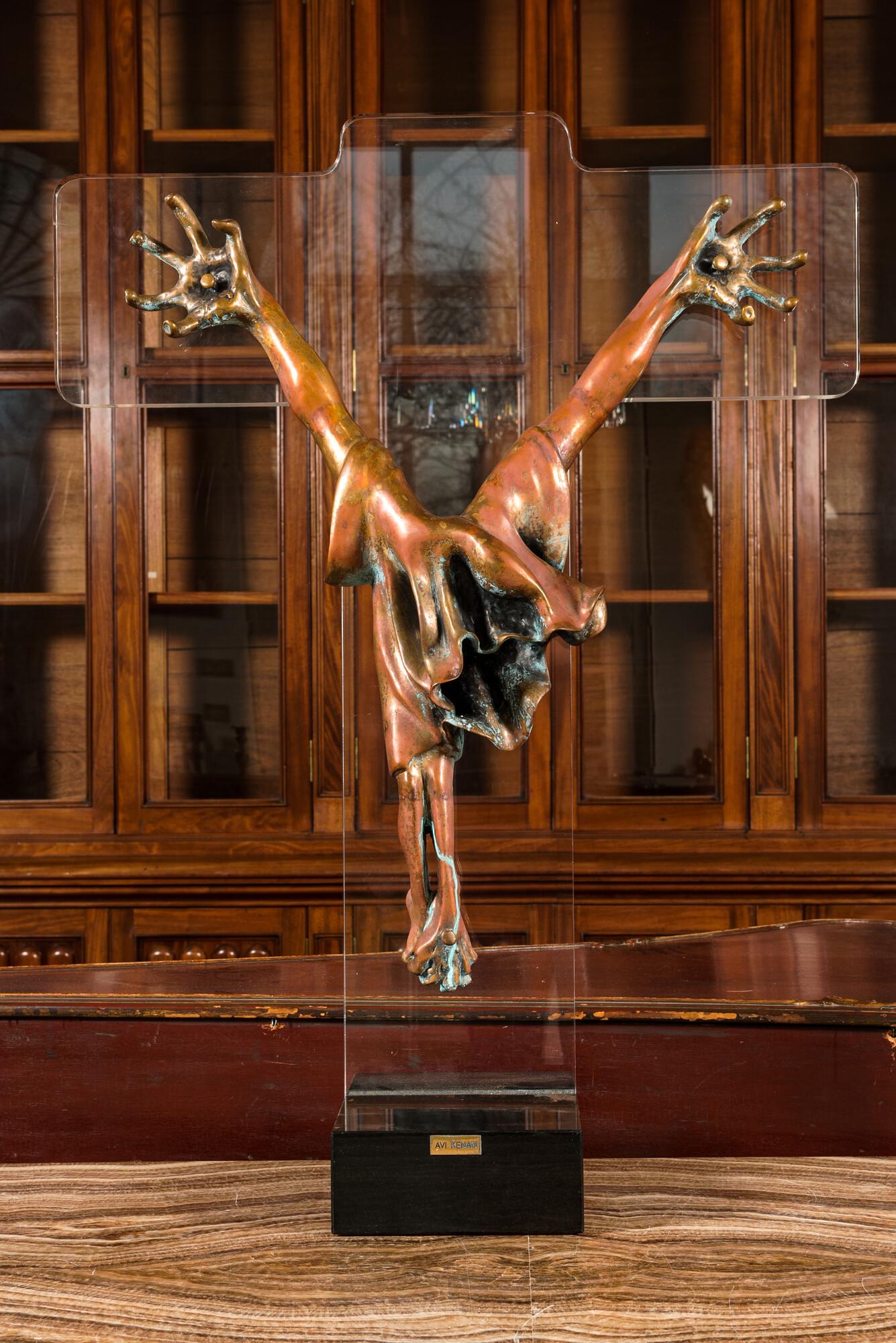 Avi Kenan (1951): 'Christianity', patinated bronze and plexi on a marble base, ed. 16/200, dated (1 of 6)