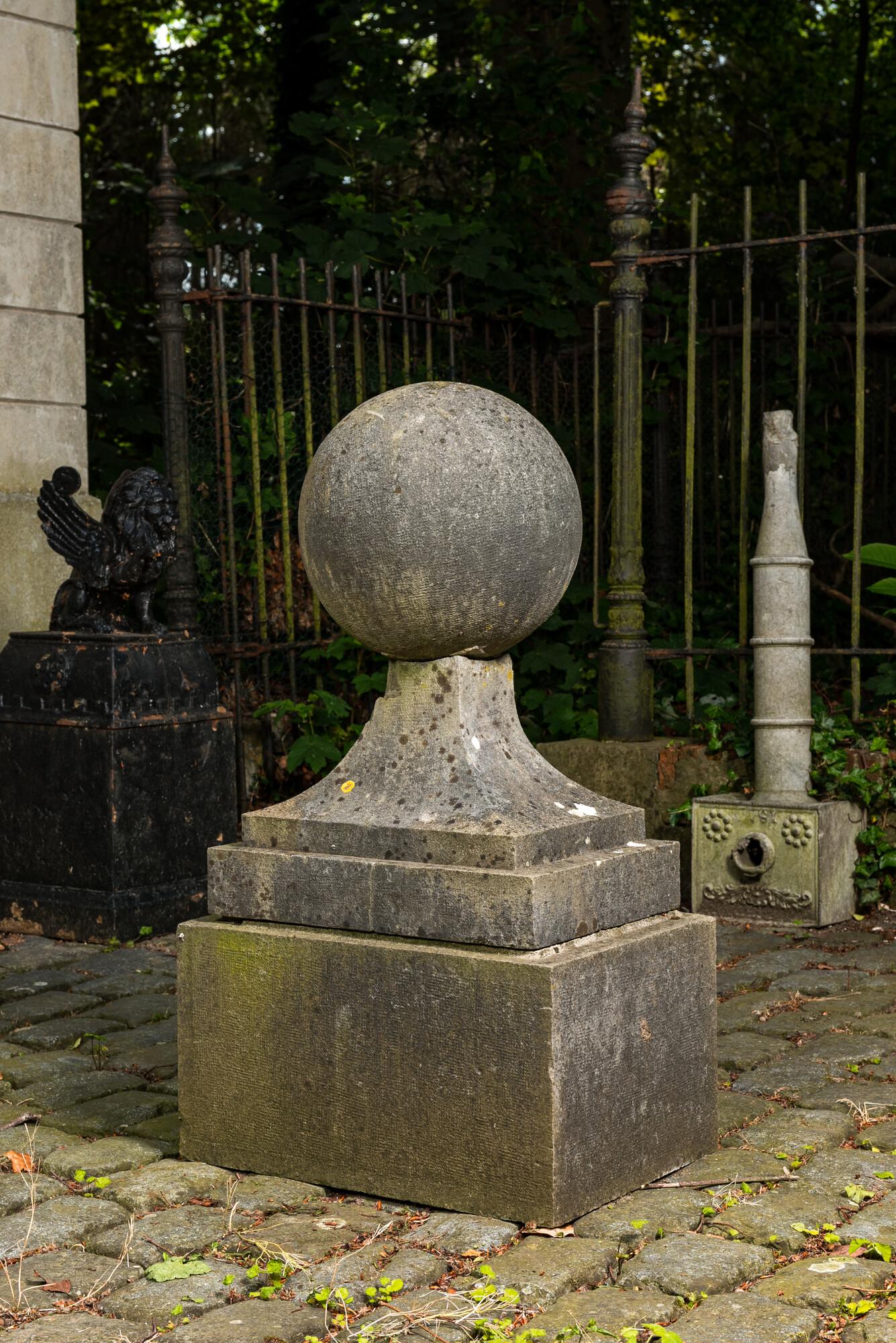 An architectural sandstone ornament, 19/20th C. (1 of 2)