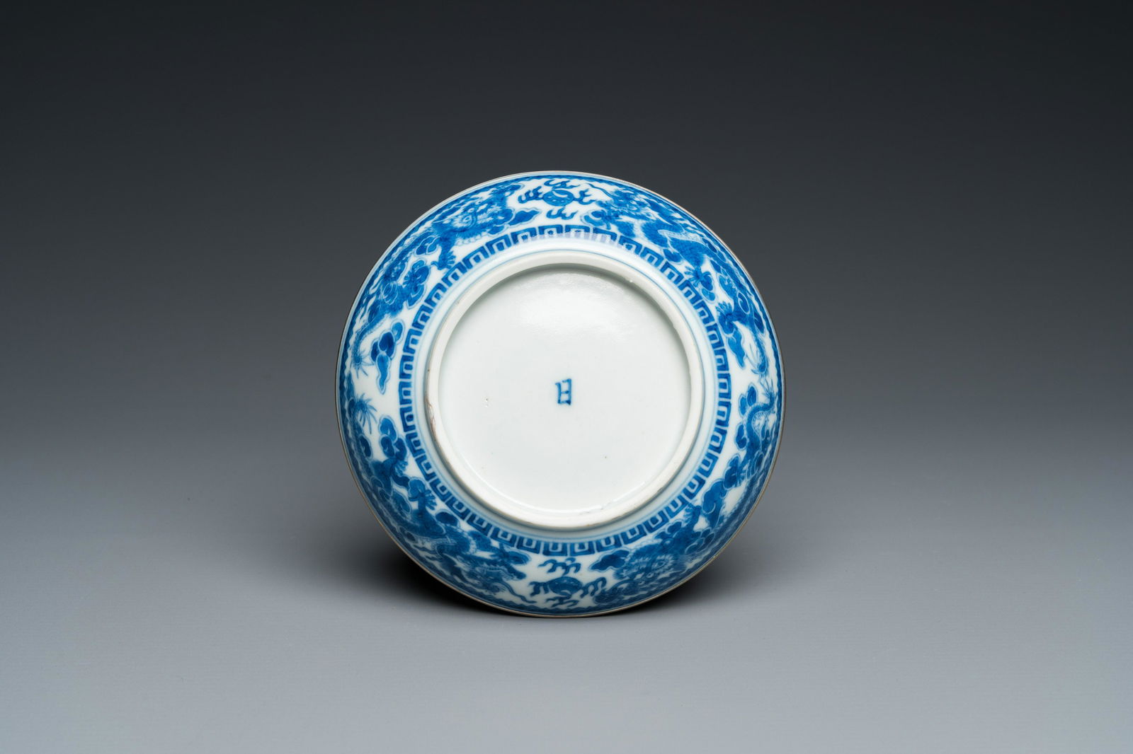 A Chinese blue and white 'Bleu de Hue' dish for the Vietnamese market, Nhất mark, Minh Mạ (1 of 10)