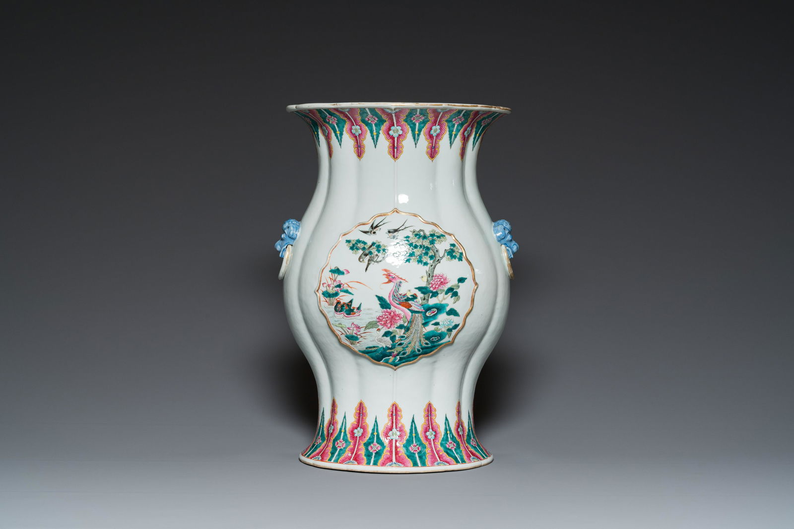A large Chinese famille rose vase, Guangxu mark and probably of the period (1 of 20)