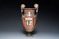 A large Greek Apulian red figure volute krater, 4th/3th C. b.C.