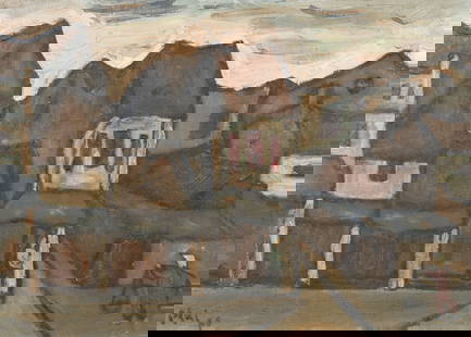 Bui Xuan Phai (Vietnam, 1920-1988): 'A Hanoi street view', oil on canvas, dated 1986: Full title: Bui Xuan Phai (Vietnam, 1920-1988): 'A Hanoi street view', oil on canvas, dated 1986 Description: Dim.: 89 x 69 cm (the frame) Dim.: 69 x 49 cm (the work) Provenance: - Acquired from Mrs.
