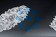 An exceptional Chinese blue and white nine-piece sweetmeat set, Kangxi