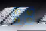 A rare pair of large Italian maiolica albarelli with 'Golden Horn' decoration, probably Venice,