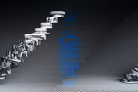 A large Chinese blue and white 'Guo Ziyi' rouleau vase, Kangxi