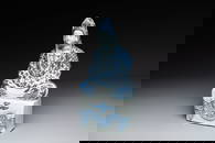 An exceptional Chinese blue and white porcelain figure of Guanyin, Wanli