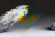 A large and fine Italian maiolica drug jar or 'vaso a palla' with two male portrait busts, workshop