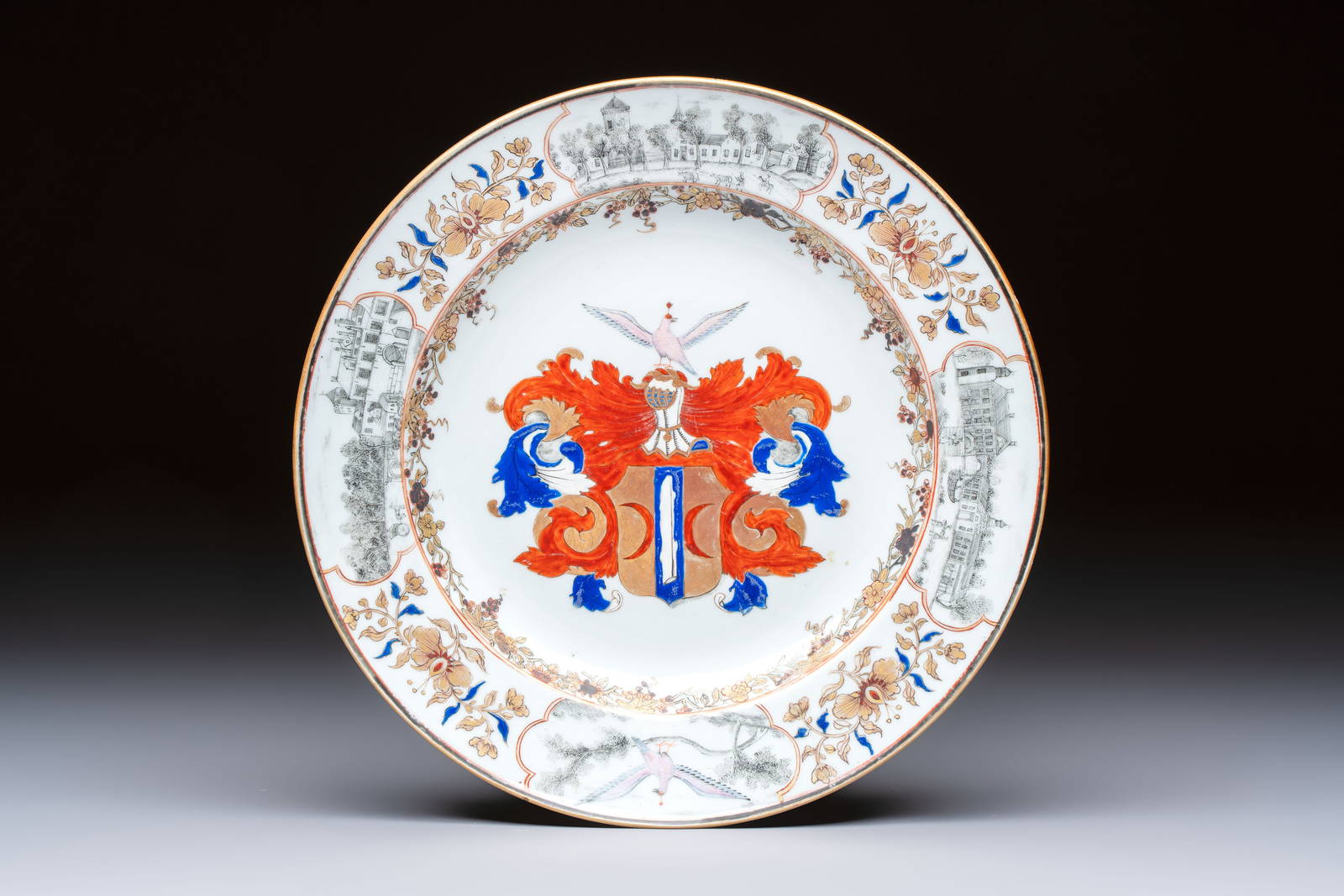A Chinese armorial plate with the arms of Valckenier of Amsterdam for the Dutch market, Qianlong,